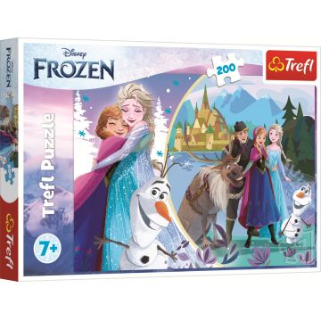 Puzzle Trefl din 200 piese - Regatul de Gheață 2