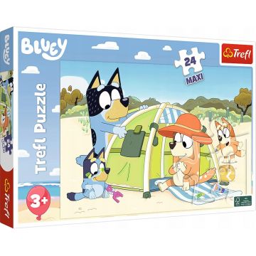 Puzzle Trefl din 24 de piese maxi - Ziua cea mare a lui Bluey