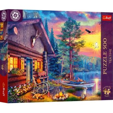 Puzzle Trefl din 500 piese - Coliba apusului