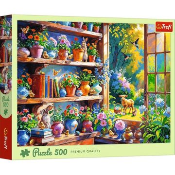 Puzzle Trefl din  500 piese - Dimineață de primăvară în seră