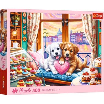 Puzzle Trefl din  500 piese - Dragoste pentru câini