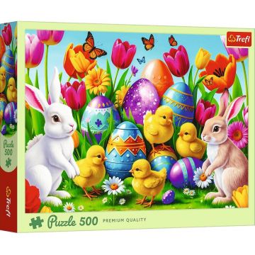 Puzzle Trefl din  500 piese - Pajiștea de Paște