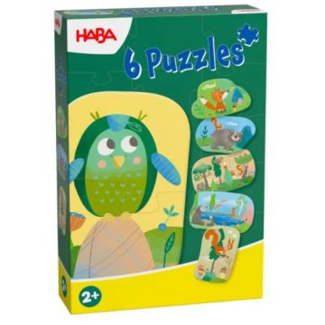 Set de puzzle-uri Haba - Animale de pădure, 6 buc