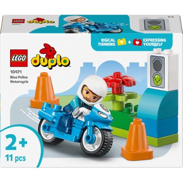 Constructor LEGO Duplo Town - Motocicletă de poliție albastră (10471)