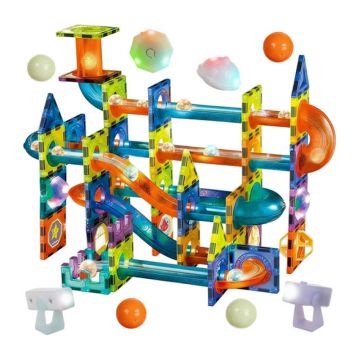Constructor magnetic Iso Trade - Pistă cu bile, 110 bucăți