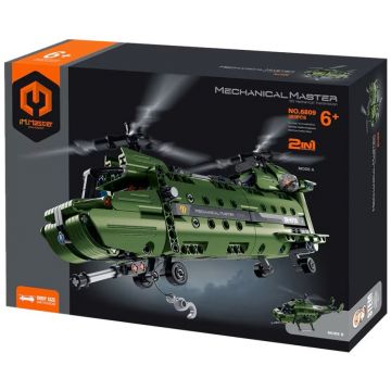 Constructor pentru copii 2 în 1 iM.Master - Avion și elicopter militar, 393 piese