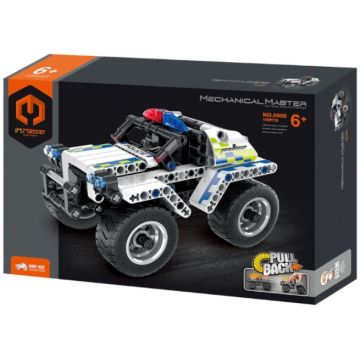 Constructor pentru copii iM.Master - Jeep de poliție, Pull Back, 199 piese