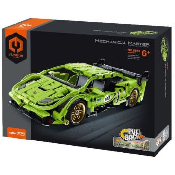 Constructor pentru copii iM.Master - Mașină sport, 457 piese, verde