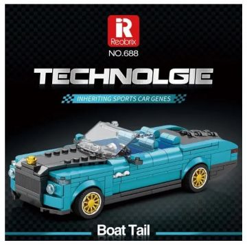 Constructor Reobrix Technologie - Rolls-Royce Tail Boat, 417 piese, albastru