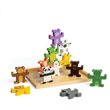 Jucărie din lemn Bigjigs - Animale de sortat, 12 piese