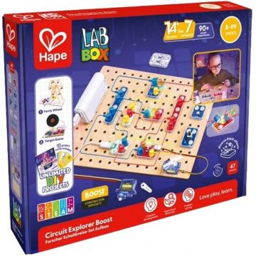 Kit educațional  HaPe International LabBox - Studiu de circuit, 47 de piese
