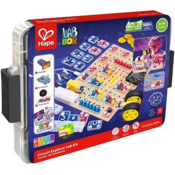 Kit educațional  HaPe International LabBox - Studiu de circuit, 95 de piese