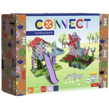 Mini constructor  3 in 1 Trefl Connect - Căsuță în copac/moară de vânt, 255 de piese