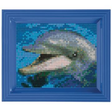 Mozaic cu ramă  Pixelhobby - Dolphin, kit clasic de pixeli