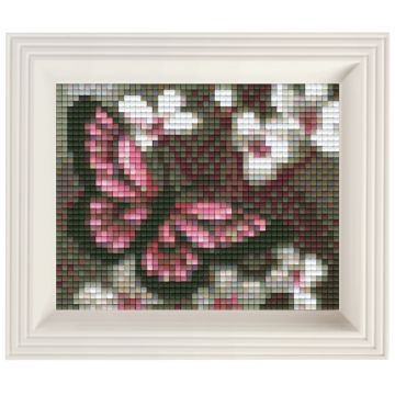 Mozaic cu ramă  Pixelhobby - Fluture, Kit Pixel Clasic