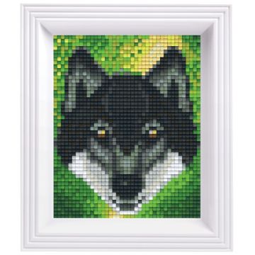Mozaic cu ramă  Pixelhobby - Lup, Kit Pixel Clasic