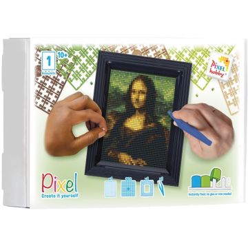 Mozaic cu ramă Pixelhobby – „Mona Lisa”, set cu pixeli Classic