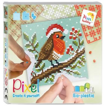 Mozaic cu ramă  Pixelhobby - Pasăre, Kit clasic de pixeli