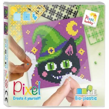 Mozaic cu ramă  Pixelhobby - Pisică, Kit Pixel Clasic