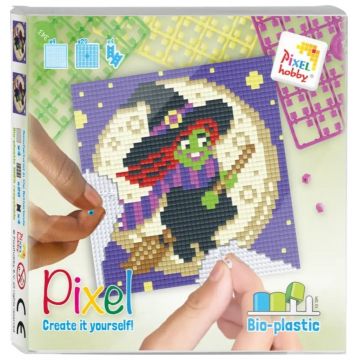 Mozaic cu ramă  Pixelhobby - Vrăjitoare, Kit Pixel Clasic