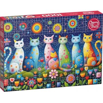 Puzzle Cherry Pazzi din 1000 piese - Mustață drăguță