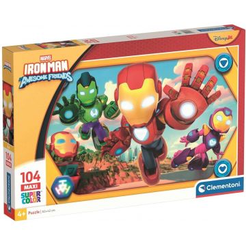 Puzzle Clementoni din 104 maxi piese - Omul de Fier și prietenii săi