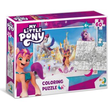 Puzzle de colorat DoDo cu 60 de piese, față-verso - My Little Pony