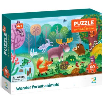 Puzzle DoDo  din 60 piese -Animale minunate ale pădurii