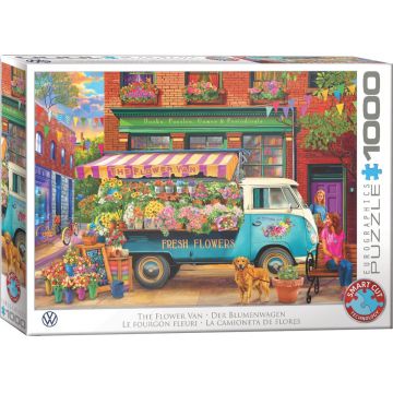 Puzzle Eurographics de 1000 de bucăți  - Furgoneta cu flori