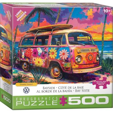 Puzzle Eurographics din 500 XXL piese - VW aventură pe plajă