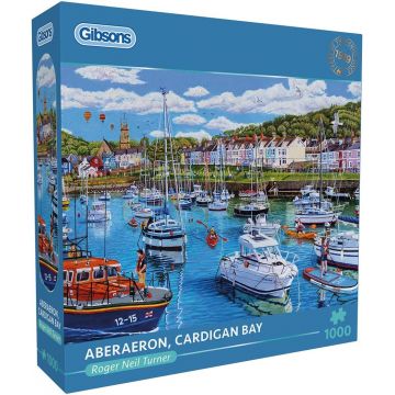 Puzzle Gibsons din 1000 piese - Aberaeron, Golful Cardigan Bay