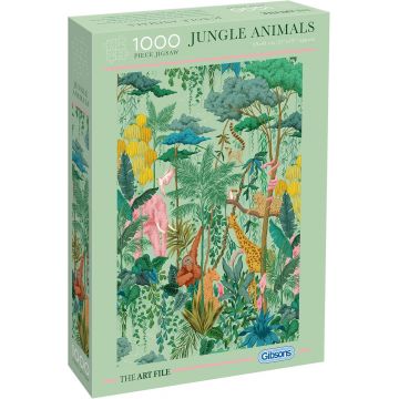 Puzzle Gibsons din 1000 piese - Animalele din junglă