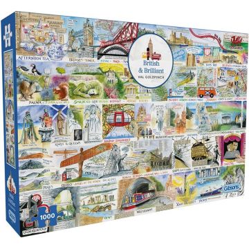 Puzzle Gibsons din 1000 piese - Britanic și strălucit