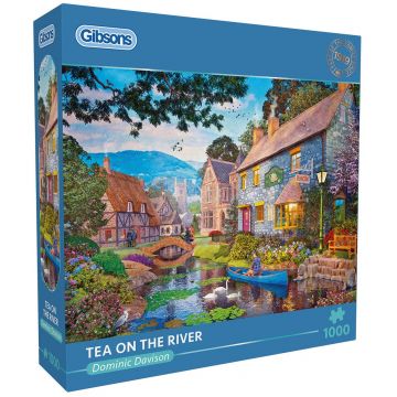Puzzle Gibsons din 1000 piese - Ceainărie lângă râu