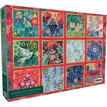 Puzzle Gibsons din 1000 piese - Cele douăsprezece zile de Crăciun