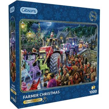 Puzzle Gibsons din 1000 piese - Crăciun la fermă