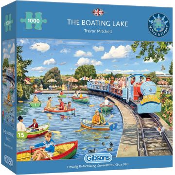 Puzzle Gibsons din 1000 piese - Lacul cu bărci
