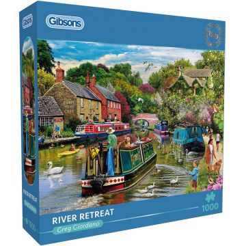 Puzzle Gibsons din 1000 piese - Odihnă lângă râu