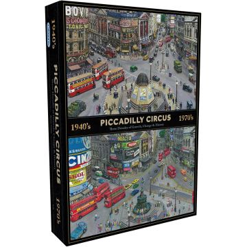 Puzzle Gibsons din 1000 piese - Piccadilly Circus de-a lungul deceniilor