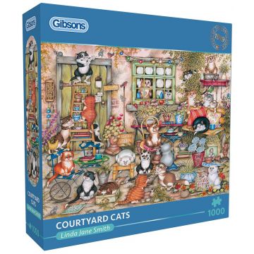 Puzzle Gibsons din 1000 piese - Pisicile din curte