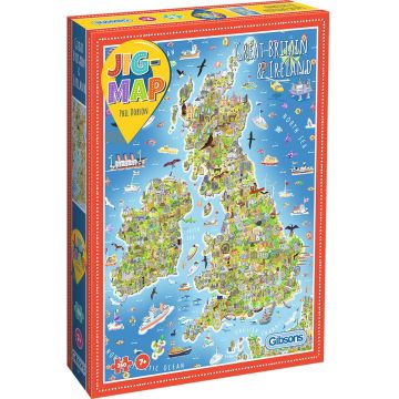 Puzzle Gibsons din 250 XL piese - Harta Marii Britanii și Irlandei