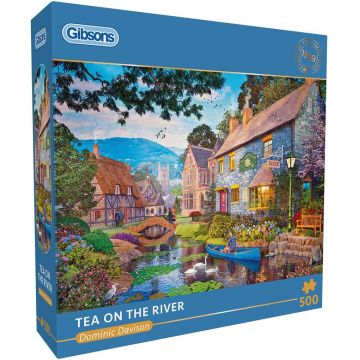 Puzzle Gibsons din 500 piese - Ceainărie lângă râu