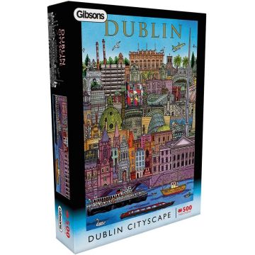 Puzzle Gibsons din 500 piese - Peisaj urban din Dublin