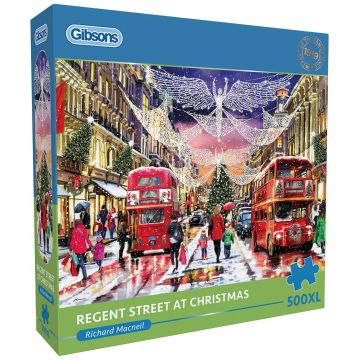 Puzzle Gibsons din 500 XL piese - Regent Street de Crăciun