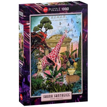 Puzzle Heye din 1000 piese - Cu dragoste pentru girafe