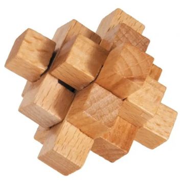 Puzzle logic 3D din lemn Fridolin - Bloc stea