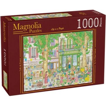 Puzzle Magnolia din 1000 piese - Cafenea franceză