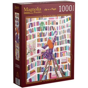 Puzzle Magnolia din 1000 piese - Cărțile sunt prietenele mele