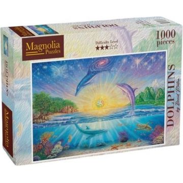 Puzzle Magnolia din 1000 piese - Delfinii