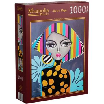 Puzzle Magnolia din 1000 piese - Fată colorată